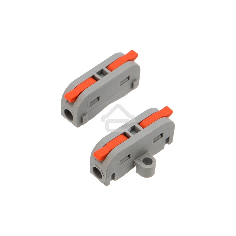 Клемма Rexant СМК 222-421P проходная 1 полюс, с монтажной площадкой (0,08-4 мм²), серая (5 шт./уп.)