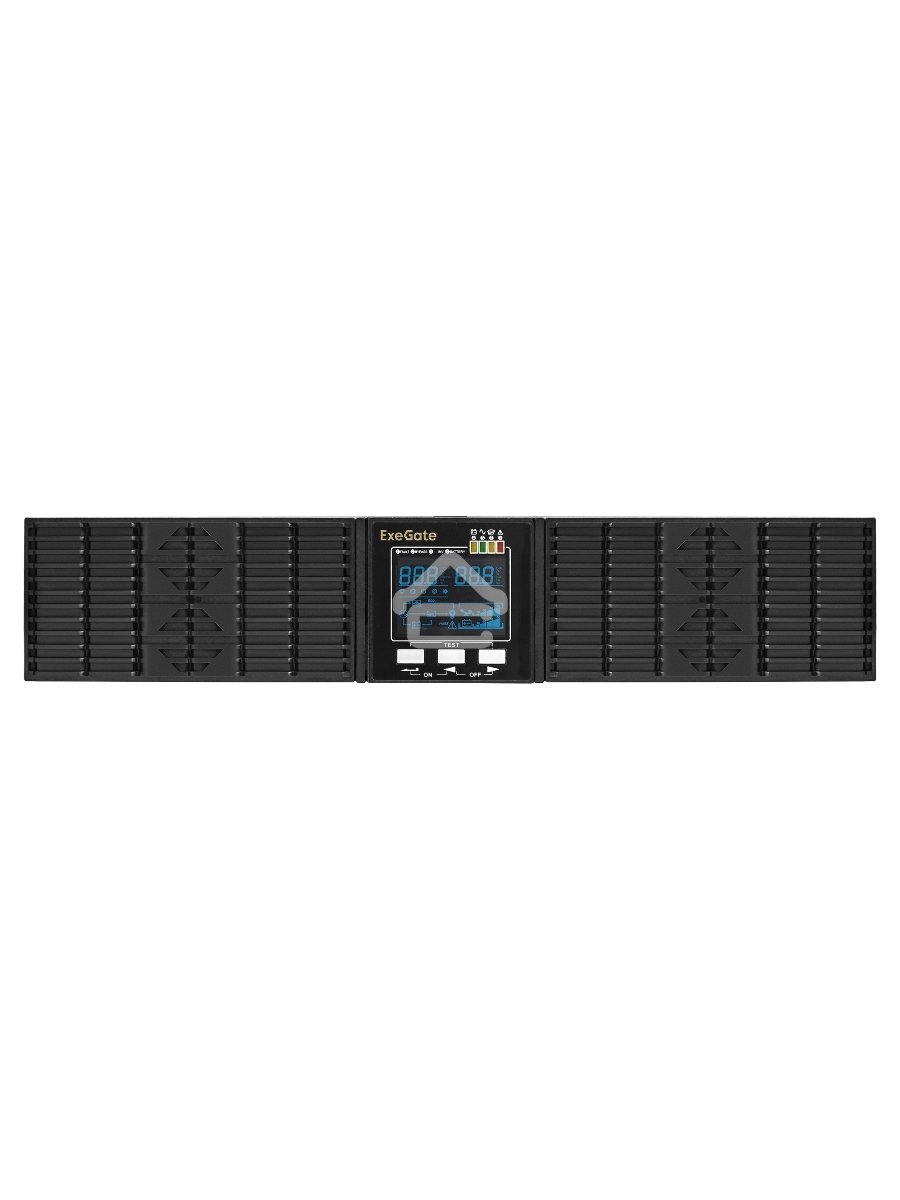 Источник бесперебойного питания On-line ExeGate PowerExpert ULS-1000.LCD.AVR.1SH.2C13.USB.RS232.SNMP.2U <1000VA/1000W, On-Line, PF=1, LCD, 1*Schuko+2*C13 , RS232, USB, SNMP-slot, Rackmount 2U/Tower, металлический корпус, Black>