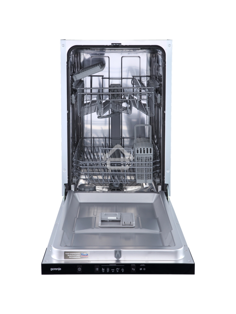 Встраиваемая посудомоечная машина Gorenje GV520E15, черная панель управления, 44.8 см, 9 компл., 47 дБ, класс A++