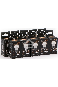 Лампа светодиодная Gauss Black 6.5Вт цок.:E27 шар 220B 3000K св.свеч.бел.теп. G45 (упак.:10шт) (105102107)
