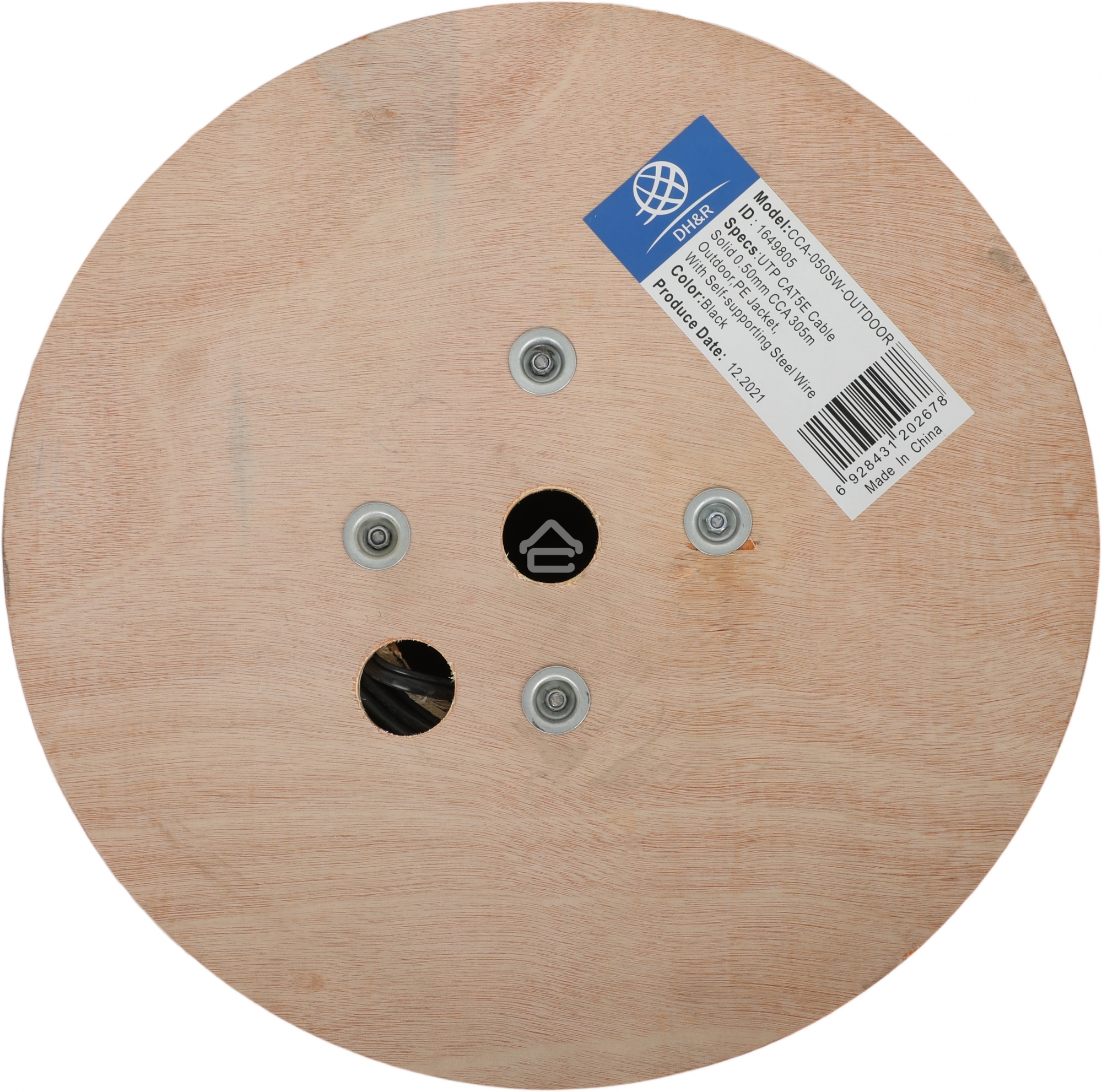 Кабель сетевой Ningbo UTP 4 пары cat5E solid 0.5мм CCA molded 305м серый outdoor стальной трос