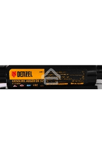 Мотобур DX-52, объём двигателя 52 см3, соединение 20 мм, без шнека Denzel