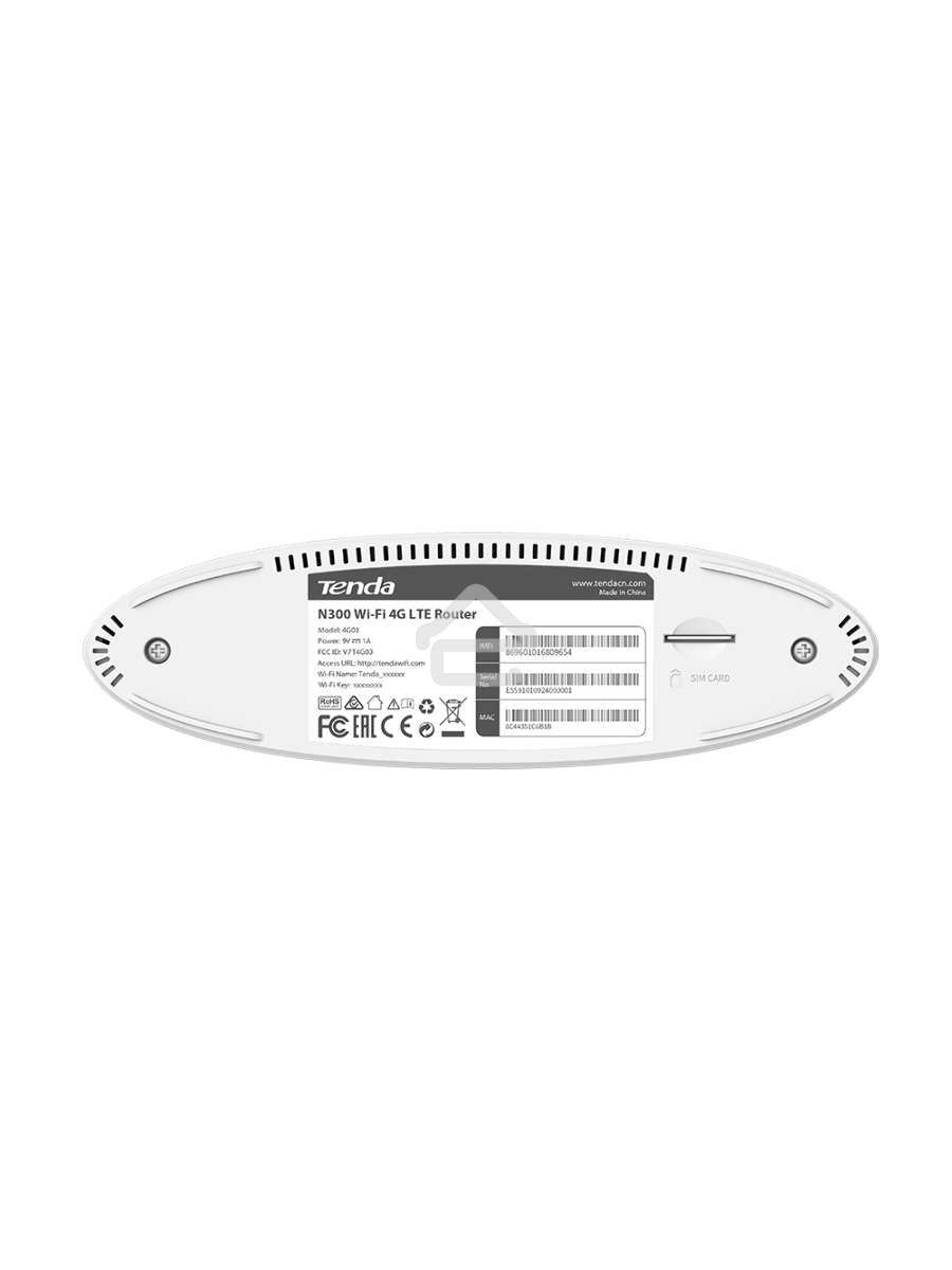 Роутер Tenda 4G03 4G LTE wiFi, 300Мбит/с, поддержка TR069, слот для SIM-карт