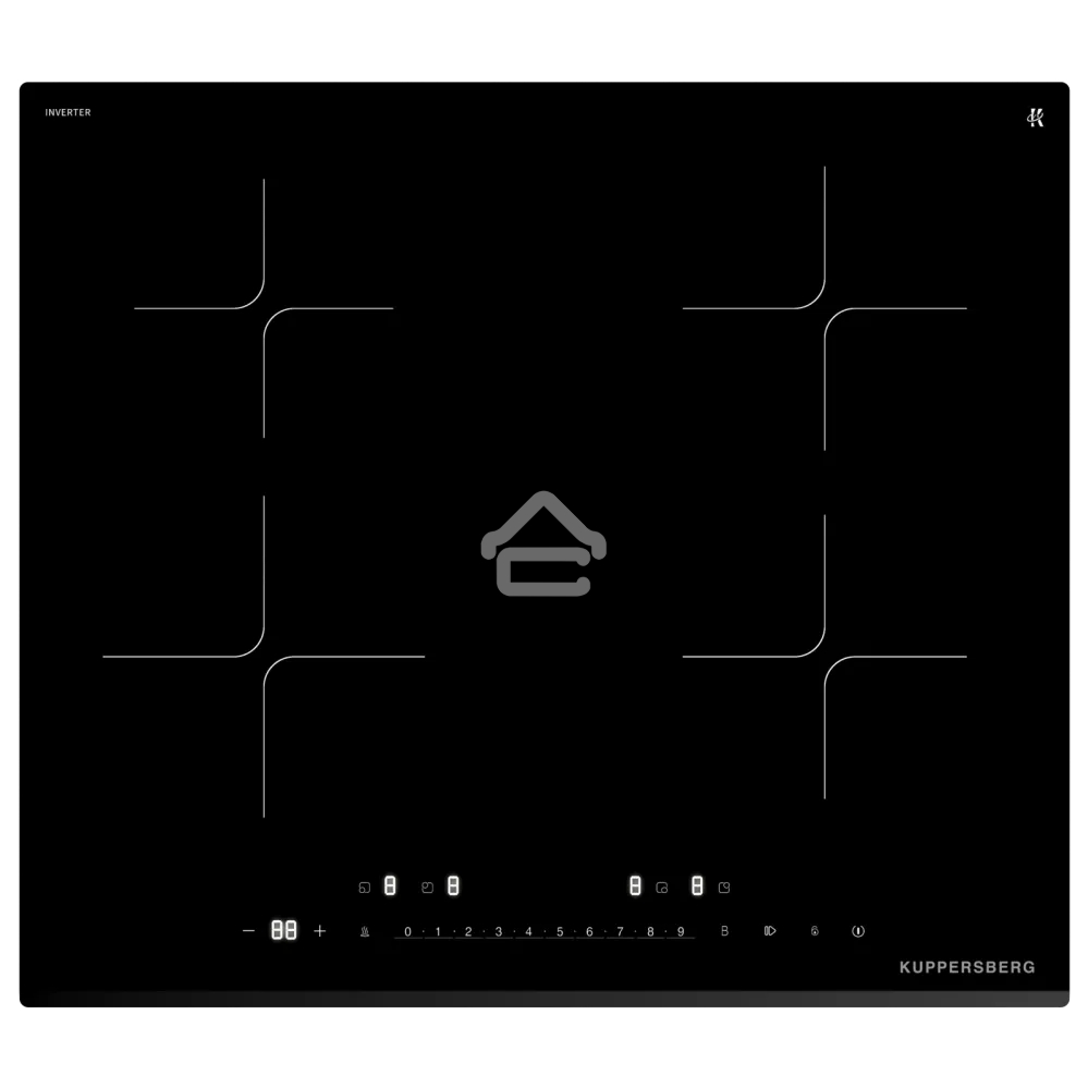 Варочная поверхность Kuppersberg/ Варочная поверхность Kuppersberg, индукция, High-Tech, 9 уровней мощности, inverter, таймер, пауза, Booster, автоматическое отключение, слайдерное управление, поддержание тепла, цвет черный