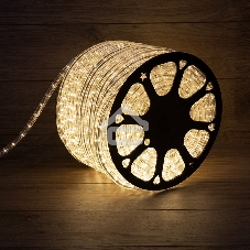 Дюралайт Neon-night LED, постоянное свечение (2W) - теплый белый Эконом 24 LED/м, бухта 100м