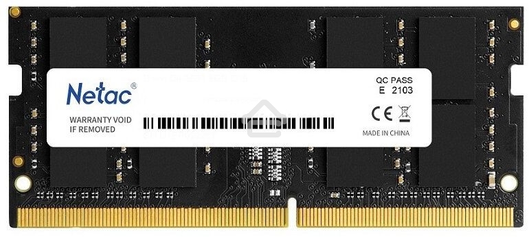 Оперативная память NETAC Basic, DDR4, 16GB (1x16GB), 2666MHz, CL19, SO-DIMM