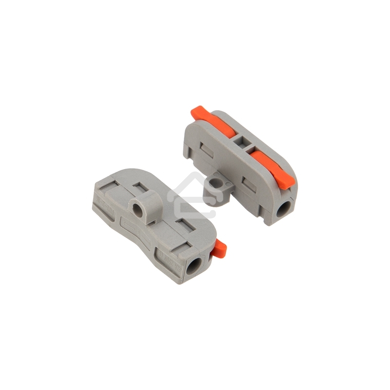 Клемма Rexant СМК 222-421P проходная 1 полюс, с монтажной площадкой (0,08-4 мм²), серая (5 шт./уп.)