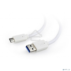 Кабель USB Cablexpert CCP-USB3-AMCM-1M-W, USB3.0 AM/USB Type-C, 1м, белый, пакет