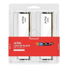 Оперативная память XPG Lancer Blade RGB, DDR5, 32Gb (2x16Gb), 6000MHz, CL34, DIMM, с радиаторами, RGB, белый