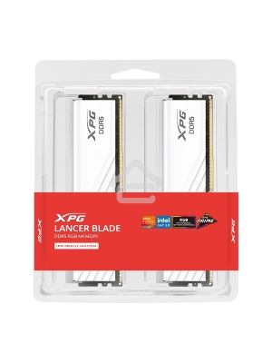Оперативная память XPG Lancer Blade RGB, DDR5, 32GB (2x16GB), 6000MHz, CL34, с радиаторами, RGB, белый