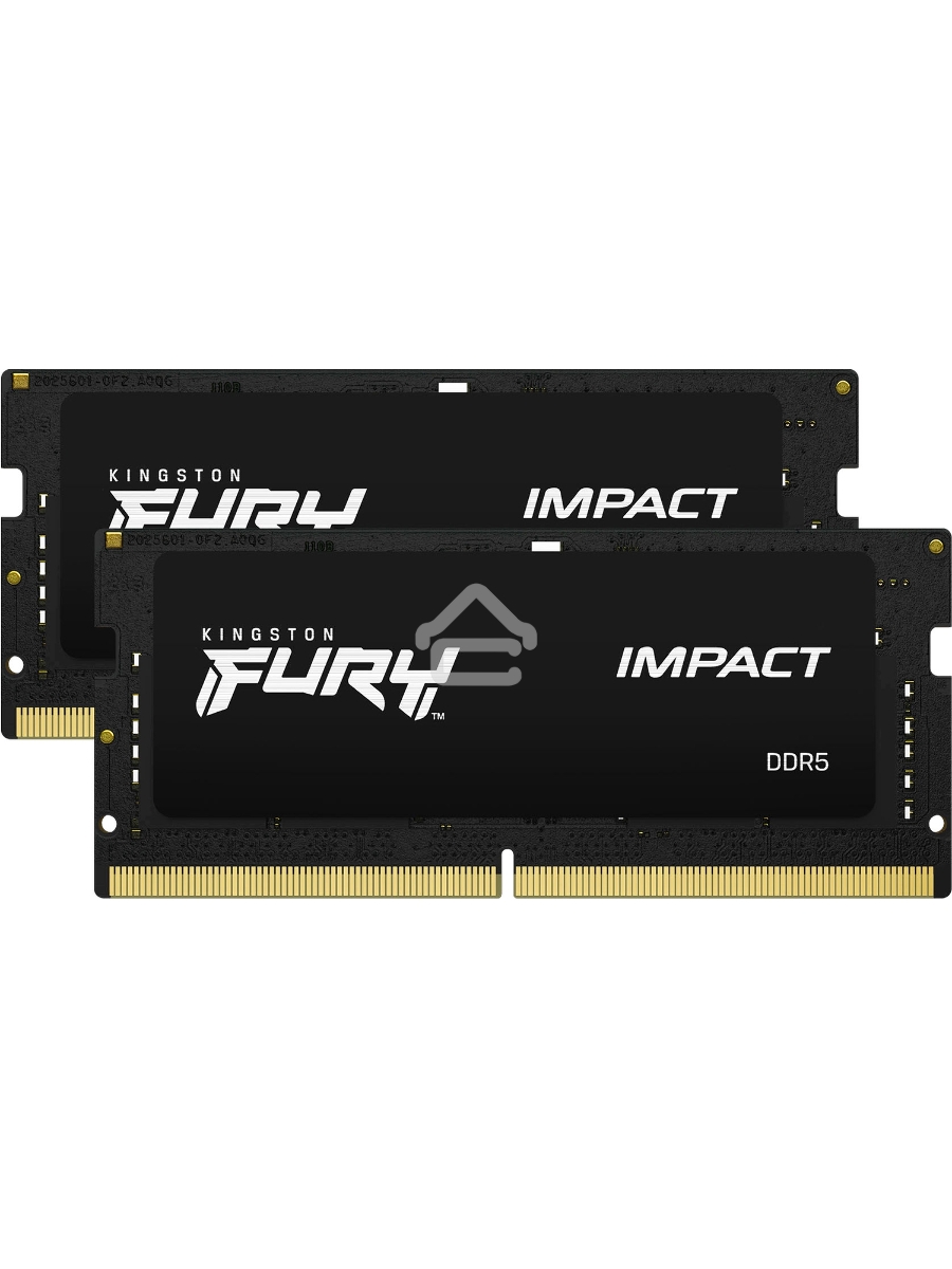 Оперативная память Kingston Fury Impact, DDR5, 32GB (2x16GB), 6000MHz, CL38, ECC SO-DIMM