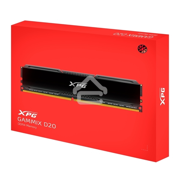 Оперативная память XPG Gammix D20, DDR4, 16GB (2x8GB), 3600MHz, CL18, DIMM, с радиаторами, черный