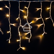 Гирлянда Neon-night Айсикл (бахрома) светодиодный, 4,0 х 0,6 м, белый провод каучук, 230 В, диоды теплый белый, 128 LED