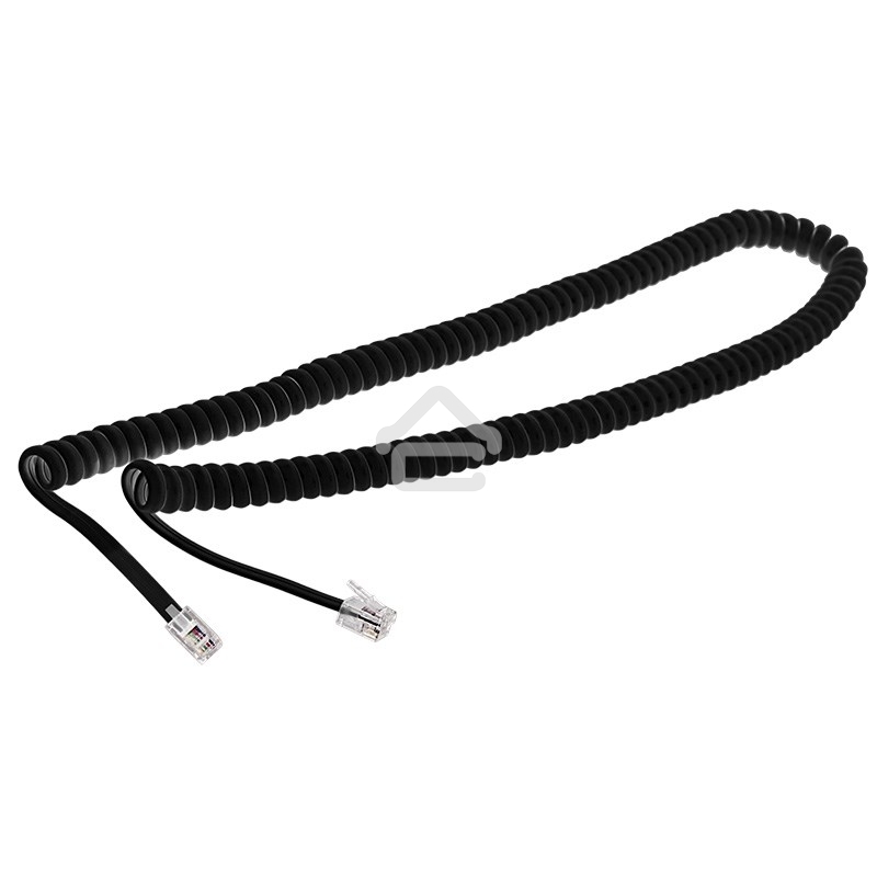 Кабель Rexant (18-2023) Шнур витой трубочный 2М телефонный черный