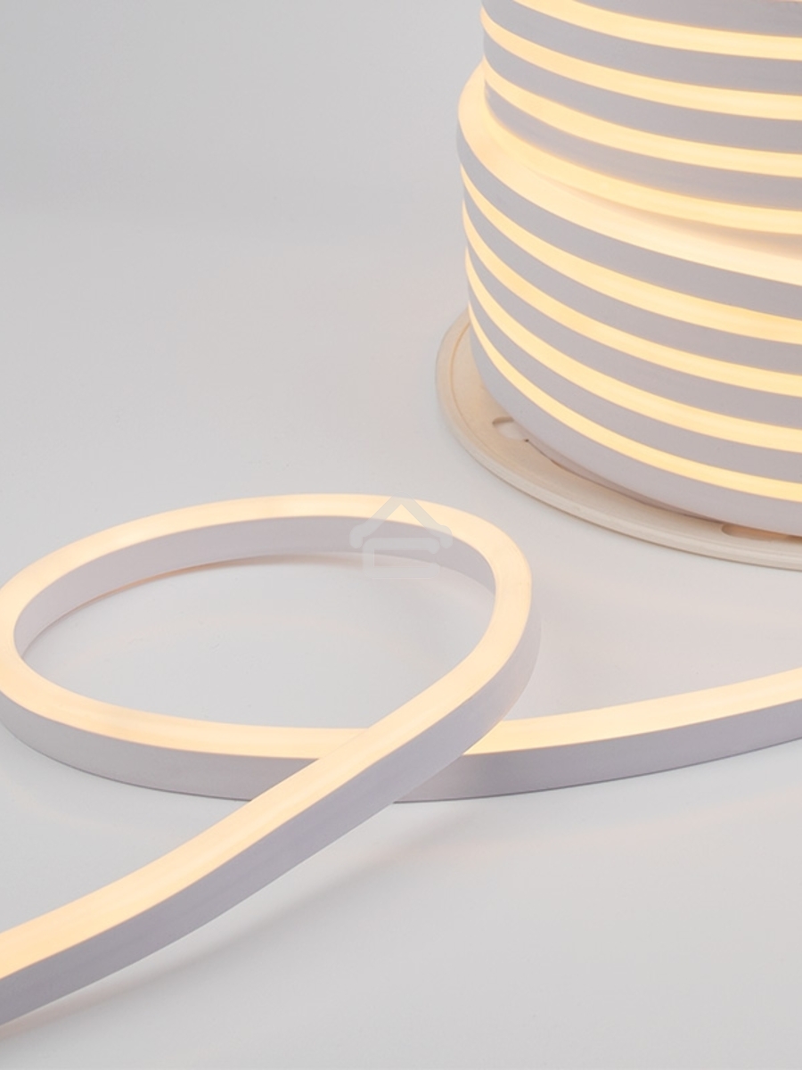 Гибкий неон LED SMD 8х16 мм, теплый белый, 120 LED/м, бухта 100 м