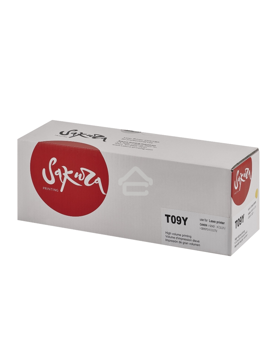 Картридж Sakura T09Y-ECO (3017C006) для Canon, желтый, 5900 к. (чип без счетчика копий)