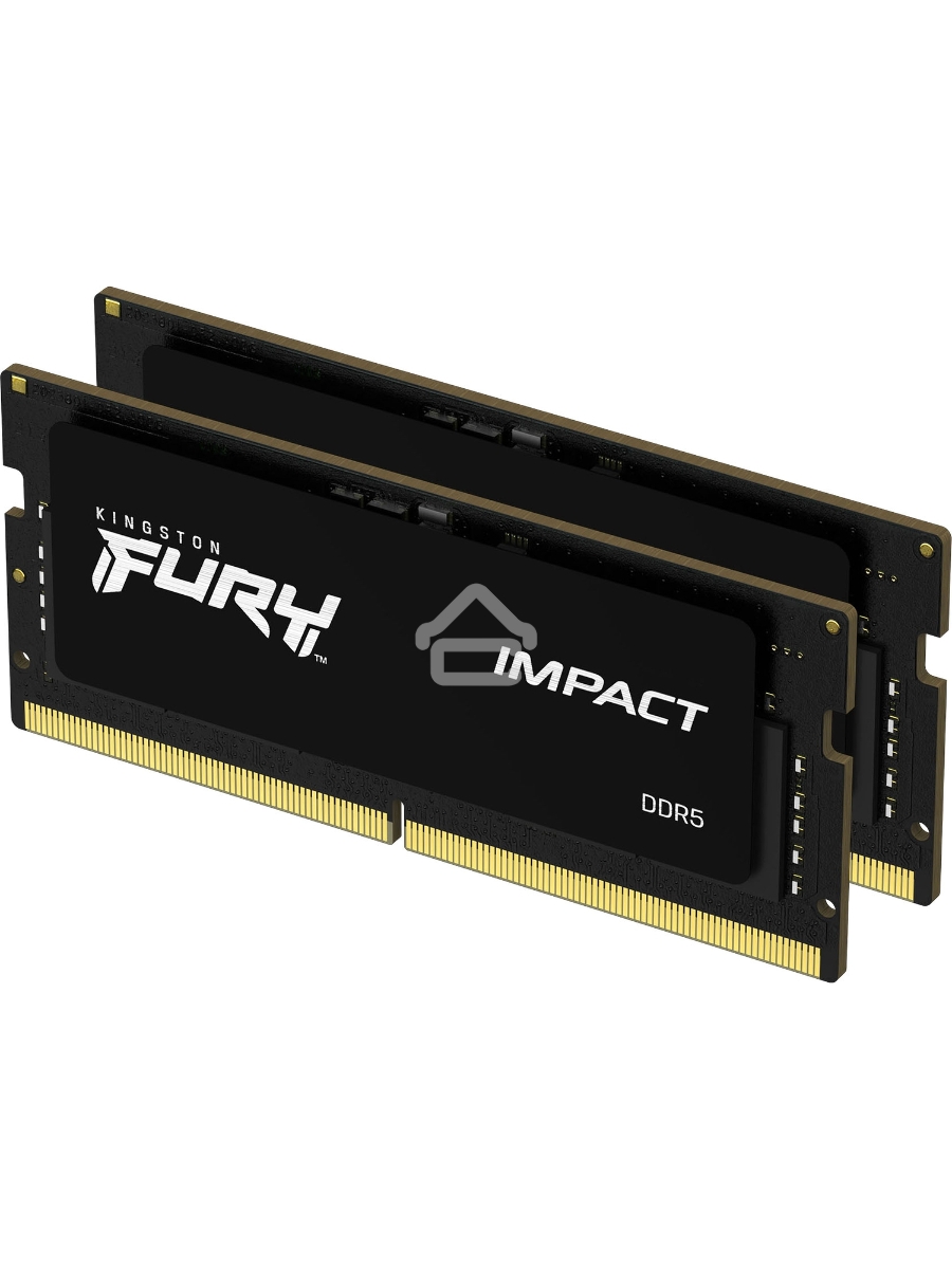 Оперативная память Kingston Fury Impact, DDR5, 32GB (2x16GB), 6000MHz, CL38, ECC SO-DIMM