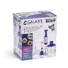 Блендер погружной Galaxy Line GL 2129, синий с серебристым, 900 Вт, 2 скорости и режим 