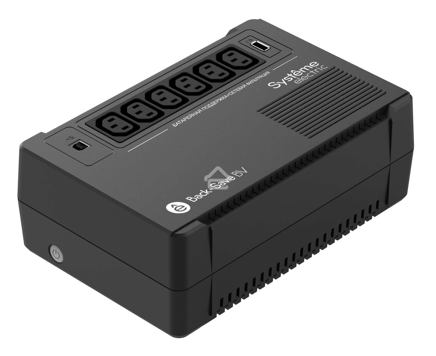 Источник бесперебойного питания Systeme Electriс Back-Save, 800VA/480W, 230V, Line-Interactive, AVR, 6xC13 Outlets, USB charge(type A), USB