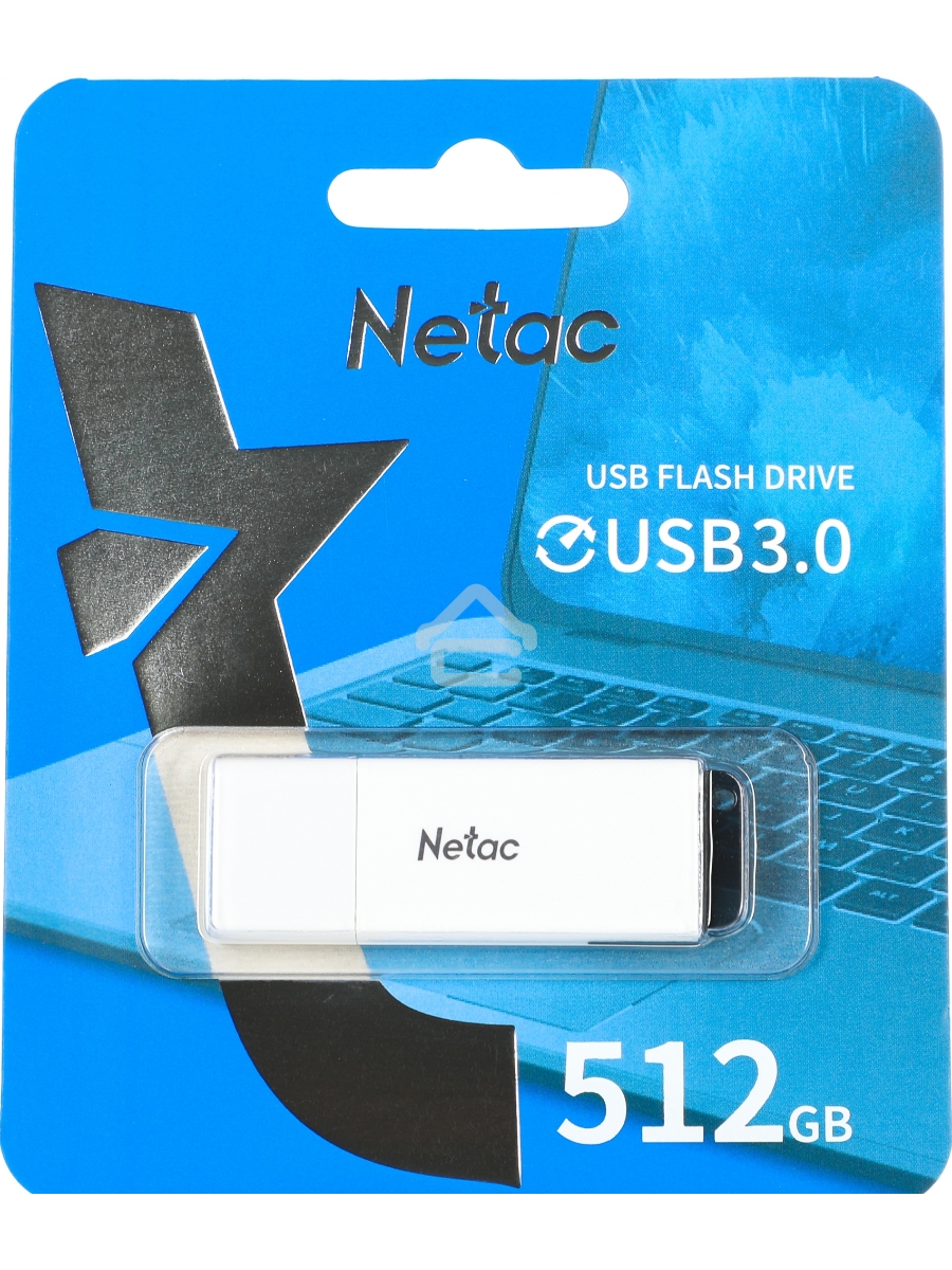 Флеш диск Netac 512Gb U185 NT03U185N-512G-30WH USB3.0 белый