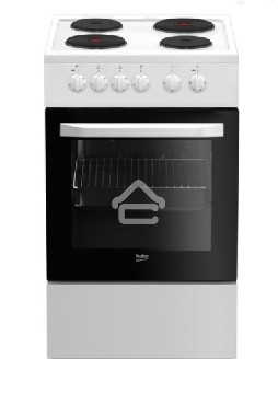 Плита электрическая Beko FFSS56000W белый, конфорок 4 шт, духовка 60 л, 50 см x 85 см x 60 см