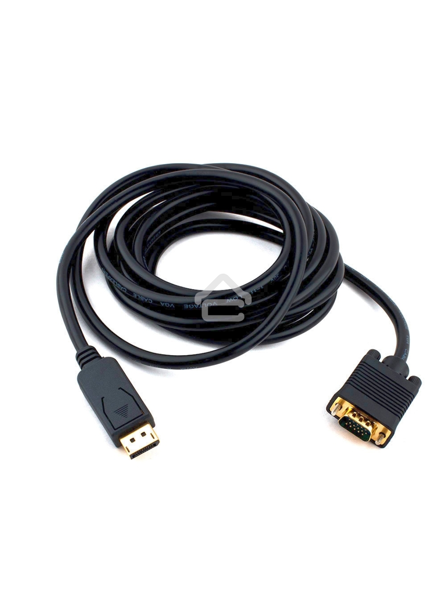Кабель DisplayPort->VGA Cablexpert CCP-DPM-VGAM-10, 3м, 20M/15M, черный, экран, пакет
