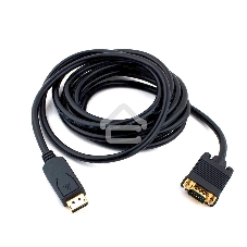 Кабель DisplayPort->VGA Cablexpert CCP-DPM-VGAM-10, 3м, 20M/15M, черный, экран, пакет