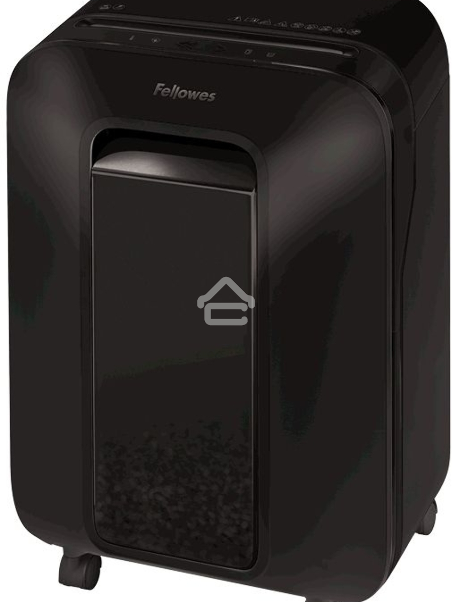Шредер Fellowes PowerShred LX200 черный (секр.P-4)/перекрестный/12лист./22лтр./скрепки/скобы/пл.карты