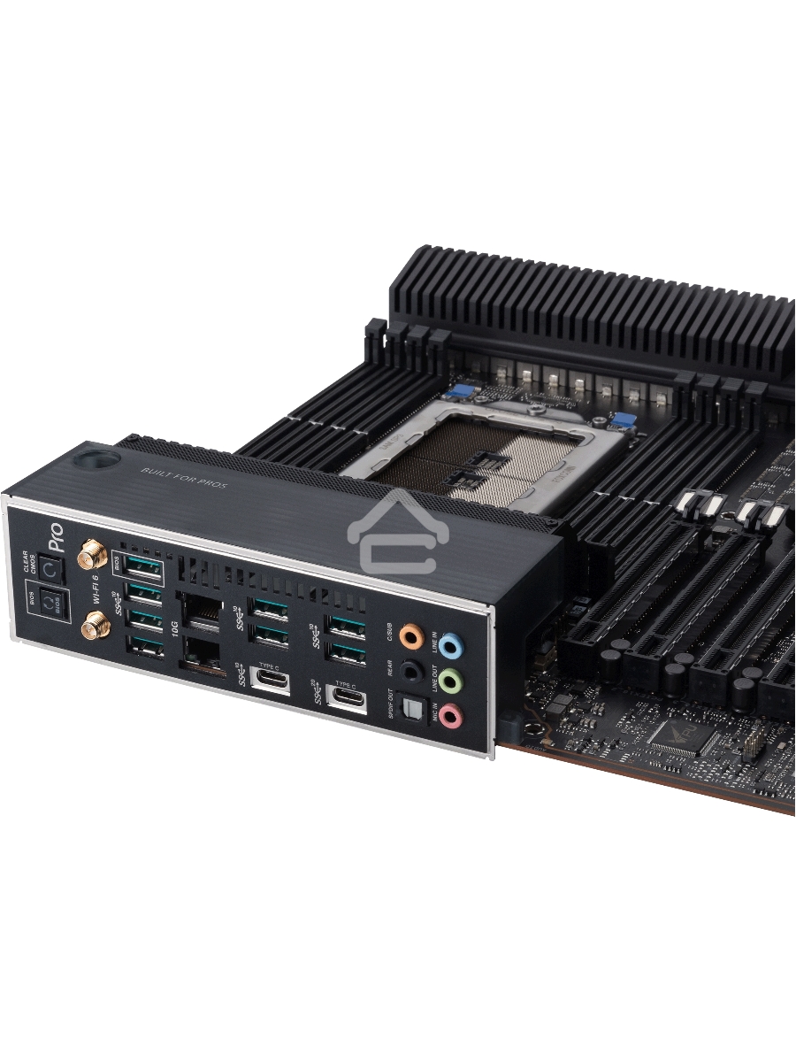 Материнская плата ASUS Pro WS WRX80E-SAGE SE WIFI, sWRX8, AMD WRX80, 8xDDR4, 8xSATA, 3xM.2, 7xPCI-E 4.0 x16, 2x 10Gb LAN, 8xUSB-A 3.2 Gen 2, 5x3.5 мм, 7.1, E-ATX