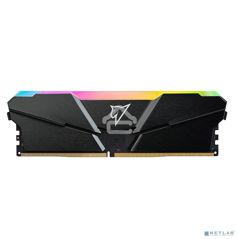 Оперативная память NETAC Shadow, DDR4, 8GB (1x8GB), 3200MHz, CL16, DIMM, с радиатором, RGB, серый