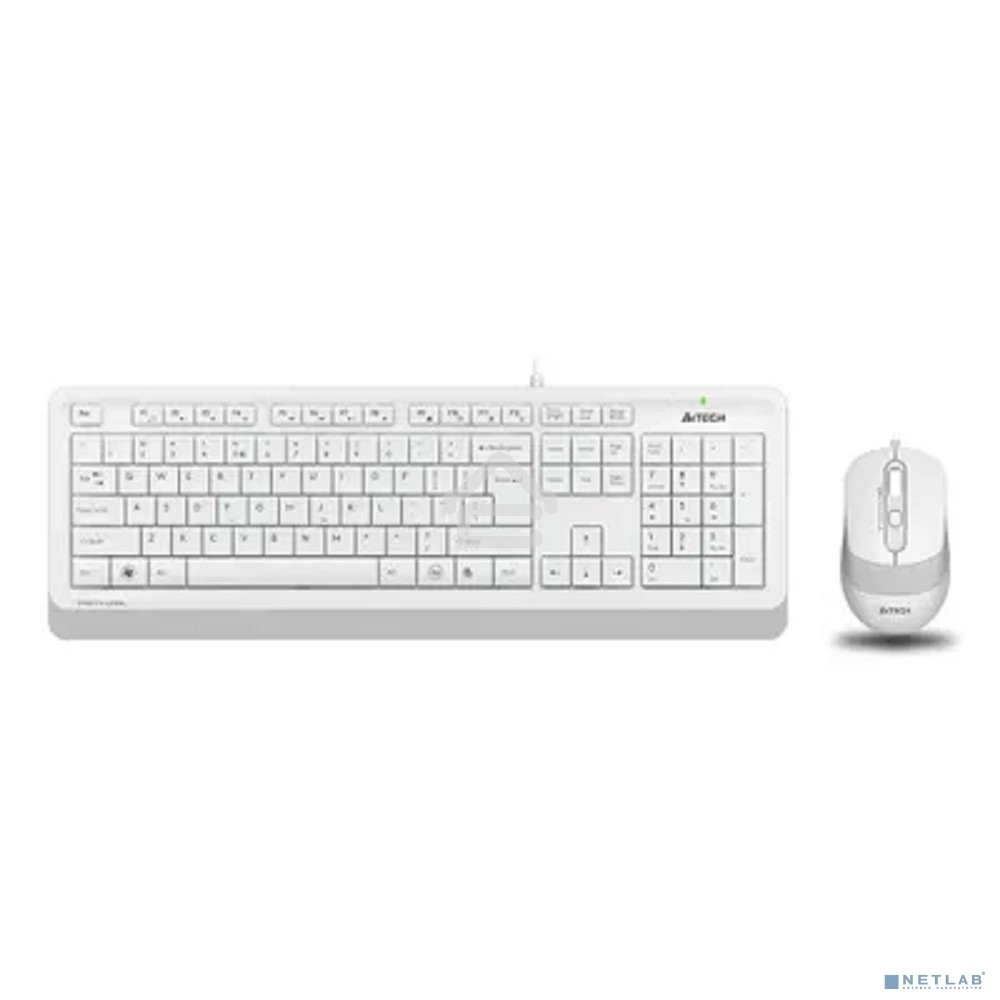 Клавиатура + мышь A4Tech Fstyler F1010 клав:белый/серый мышь:белый/серый USB Multimedia