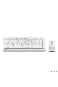 Клавиатура + мышь A4Tech Fstyler F1010 клав:белый/серый мышь:белый/серый USB Multimedia