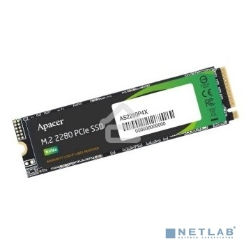 Накопитель SSD Apacer AS2280P4, 512Gb, M.2 2280, PCIe 3.0 x4, NVMe, R/W 2100/1500