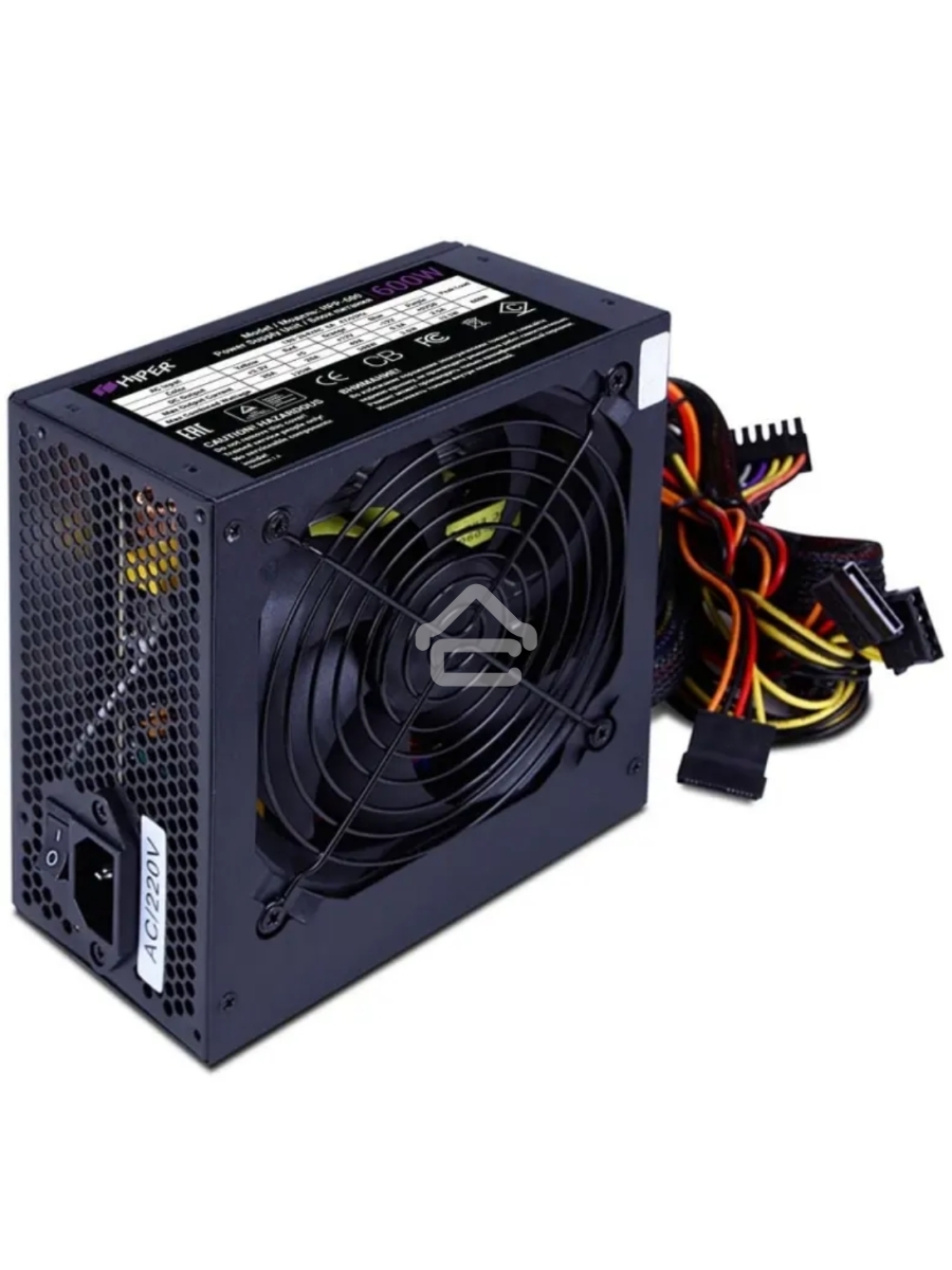 Блок питания HIPER HPP-600 BOX, 600Вт, 120мм, черный