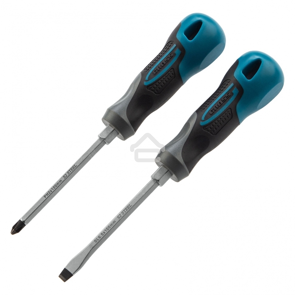 Набор отверток комбинированный Gross 2 шт., S2, трехкомпонентная рукоятка