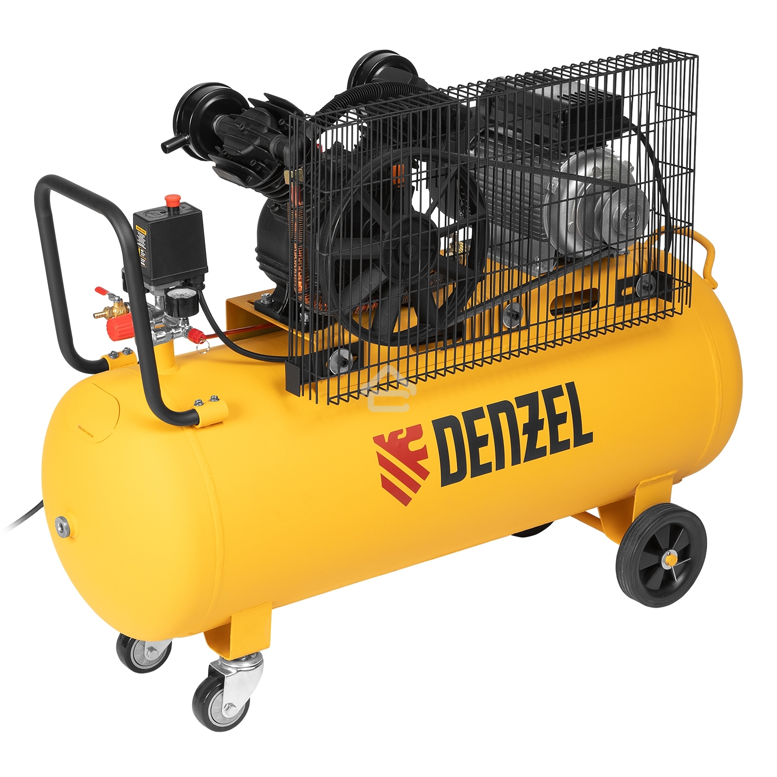 Компрессор воздушный Denzel BCV2200/100 рем. привод, 2,2 кВт, 100 л, 370 л/мин