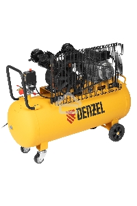 Компрессор воздушный рем. привод BCV2200/100, 2,2 кВт, 100 литров, 370 л/мин Denzel