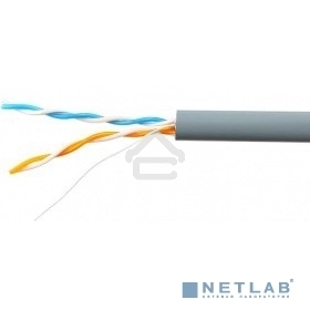 Кабель SkyNet Light UTP indoor 2x2x0,46, медный, FLUKE TEST, кат.5e, однож., 100 м, box, серый
