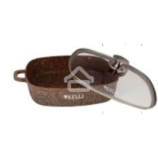 Сковорода-сотейник KELLI KL-4059-28 28см. 4,5л ОБЪЕМ 4,5л из высокопрочного алюминия с гранитным покрытием, с индукционным дном. Силиконовые накладки для ручек съемные. Стеклянная крышка с паровыпуском. Пригодна для всех видов плит, в том числе индукционн