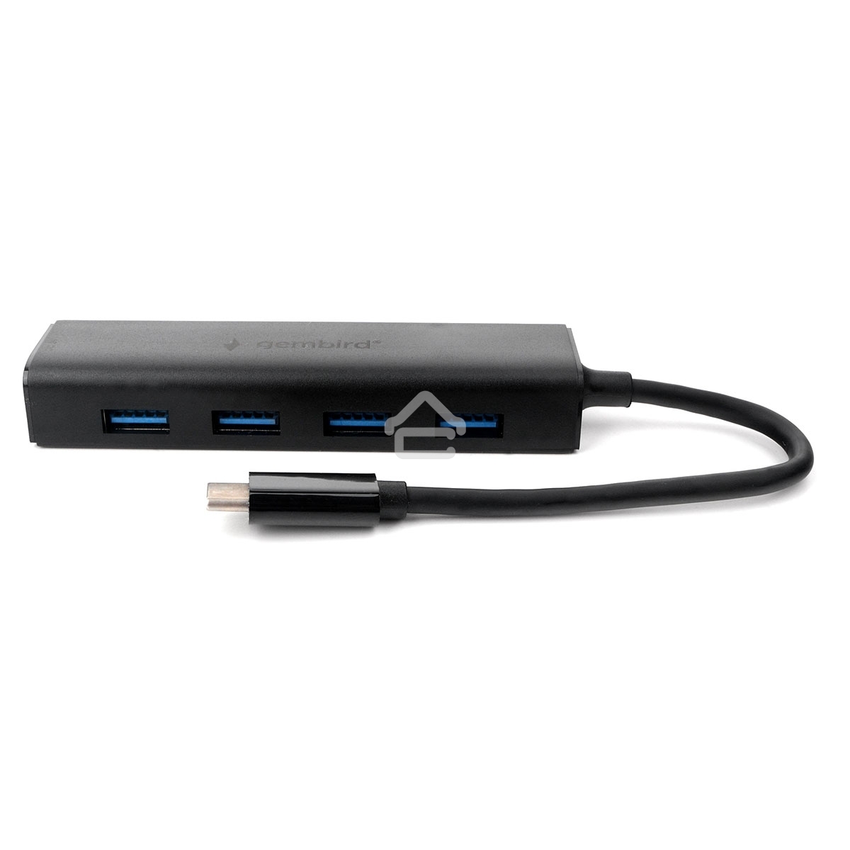 Концентратор USB 3.0 Gembird UHB-C364, 4 порта, Type-C, с доп питанием