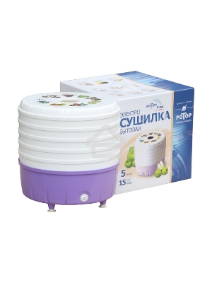 Сушилка для овощей и фруктов Ротор-Люкс СШ-023, 5 поддонов, цветная уп