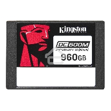Накопитель SSD Kingston DC600M, 960 Gb, SATA III, R/W 560/530 МБ/с