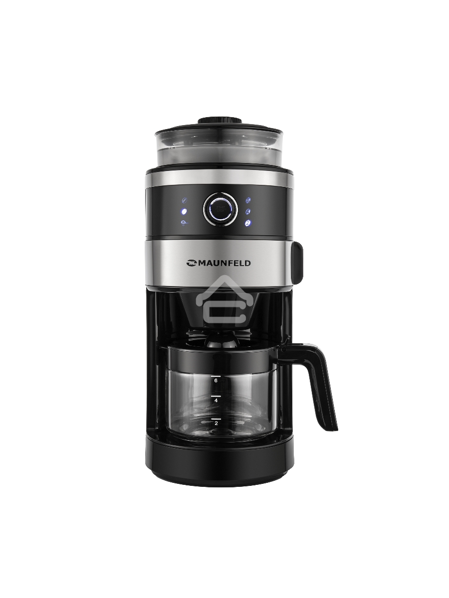Кофеварка капельная Maunfeld MF-731BK черный, исп. кофе - зерновой/молотый, 0.83 л, 820 Вт.