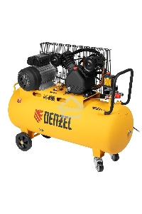 Компрессор воздушный рем. привод BCV2200/100, 2,2 кВт, 100 литров, 370 л/мин Denzel