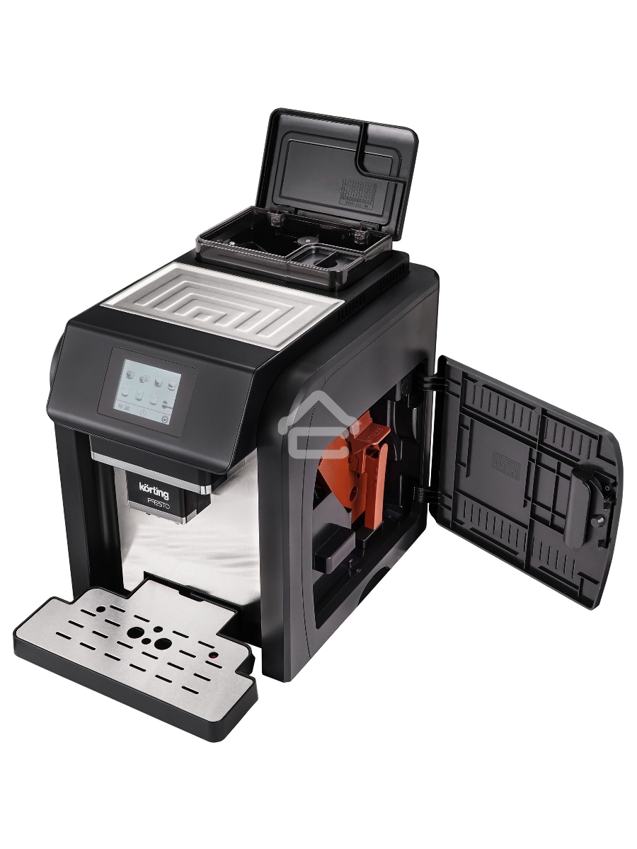 Кофемашина автоматическая Korting KACM 2009 PRESTO чёрный, зерновой/молотый, 2 л, 1400 Вт, 19 бар