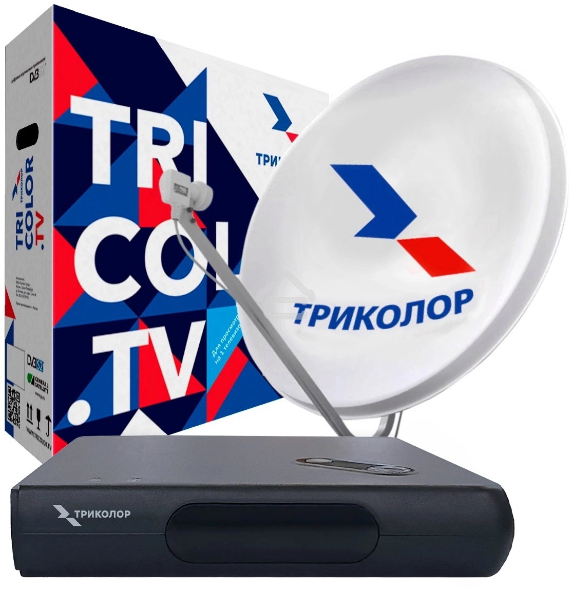 Комплект спутникового телевидения Триколор GS Hub 2 Box черный