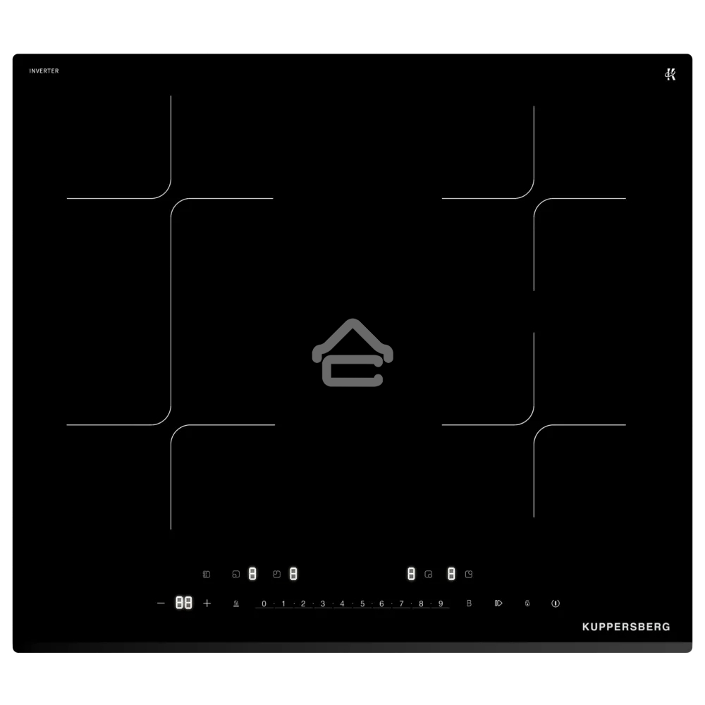 Варочная поверхность Kuppersberg/ Варочная поверхность Kuppersberg, индукция, High-Tech, 9 уровней мощности, inverter, таймер, пауза, Booster, автоматическое отключение, Flexi-zone, слайдерное управление, поддержание тепла, цвет черный