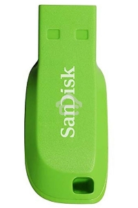 Флеш диск 16GB SanDisk CZ50 Cruzer Blade, USB 2.0, Green