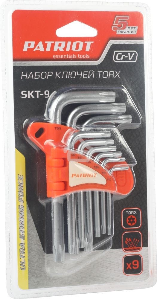 Набор ключей PATRIOT SKТ-9, TORX,T10-T50,CRV, 9 шт