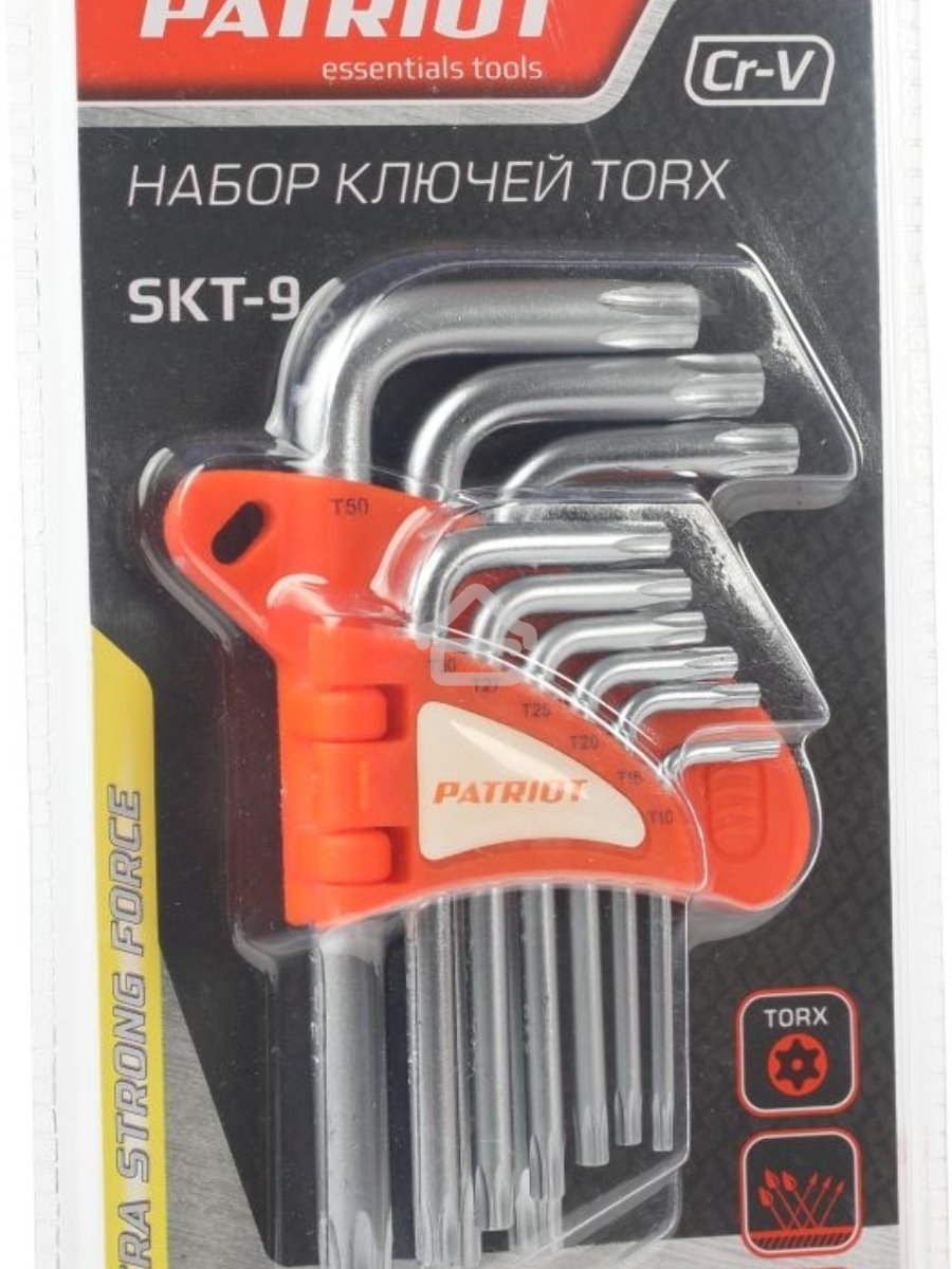 Набор ключей PATRIOT SKТ-9, TORX,T10-T50,CRV, 9 шт